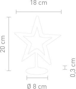 Sompex Lucy-S  Tischleuchte  metall chrom 1,5W 18cmx20cm